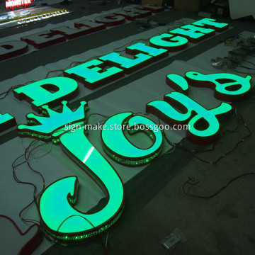 Custom Outdoor LED Signs Plastic Metal Channel Letters